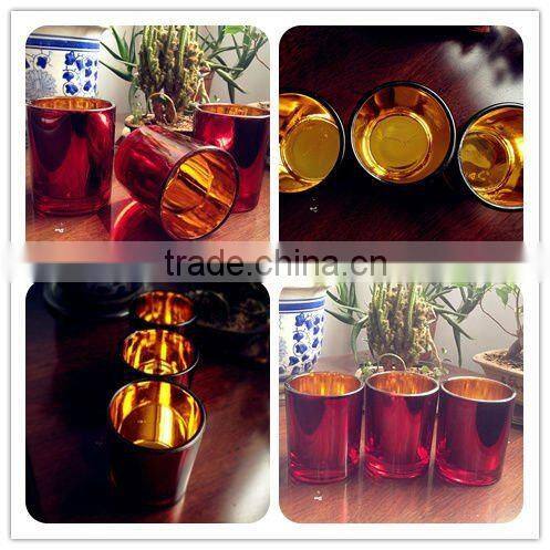 electroplate glass candle cup