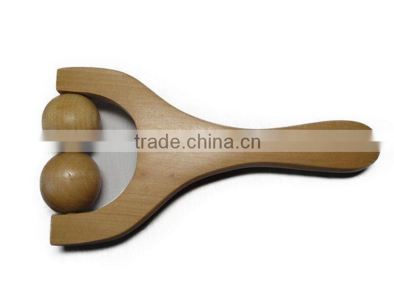 wooden roller massager with handle