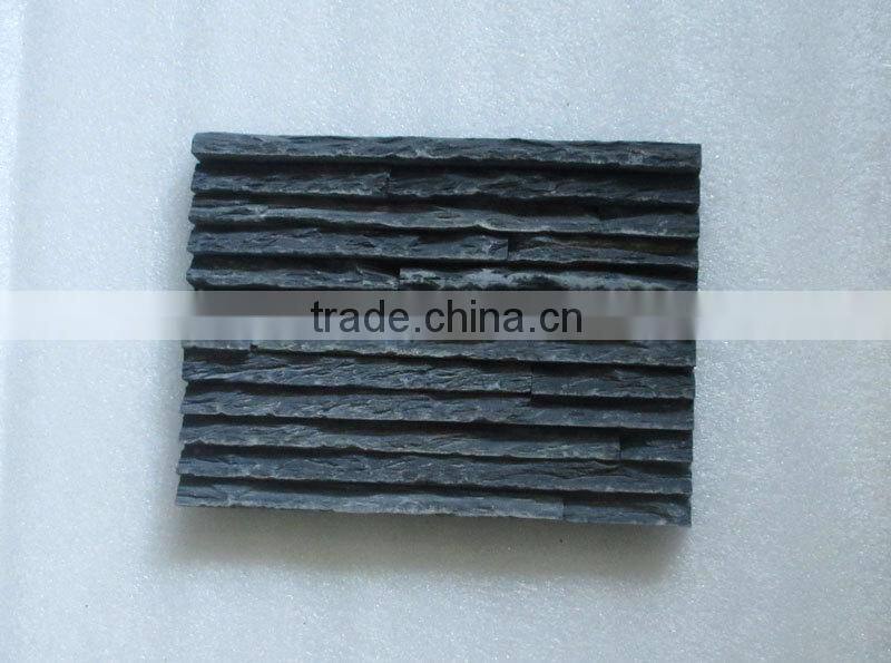 China supplier natural black thin brick stone wall cladding stone veneer siding