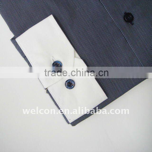 100% cotton long sleeve style stripe fashion business casual men brand shirt