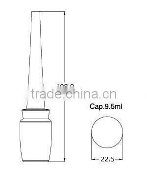 Black empty liquid eyeliner packaging