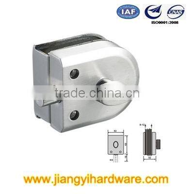 stainless steel rebated glass door lock