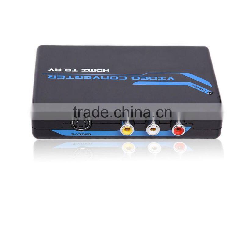 Mini HDMI to 3RCA AV CVBS Composite & S-Video R/L Audio Converter box 1080p Upscaler toshiba color tv kit