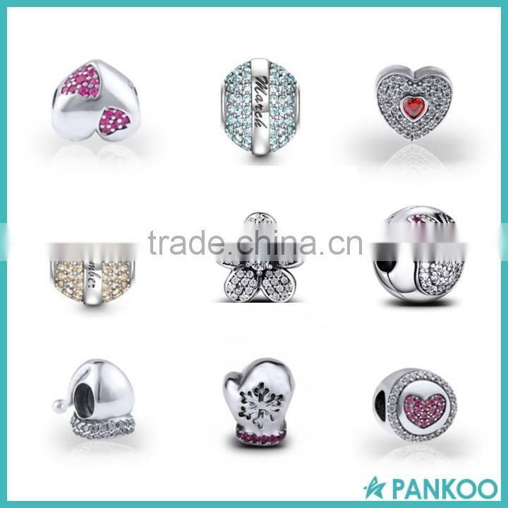 Globalwin Natural Stone 925 Sterling Silver Bead For Collares Popular Turkey Diy Jewelry