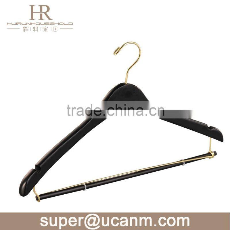 HRW-660BW white wooden dress hanger