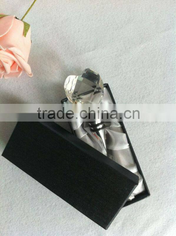 Fancy Factory Wholesale Heart Shaped Crystal Wine Stopper COz018