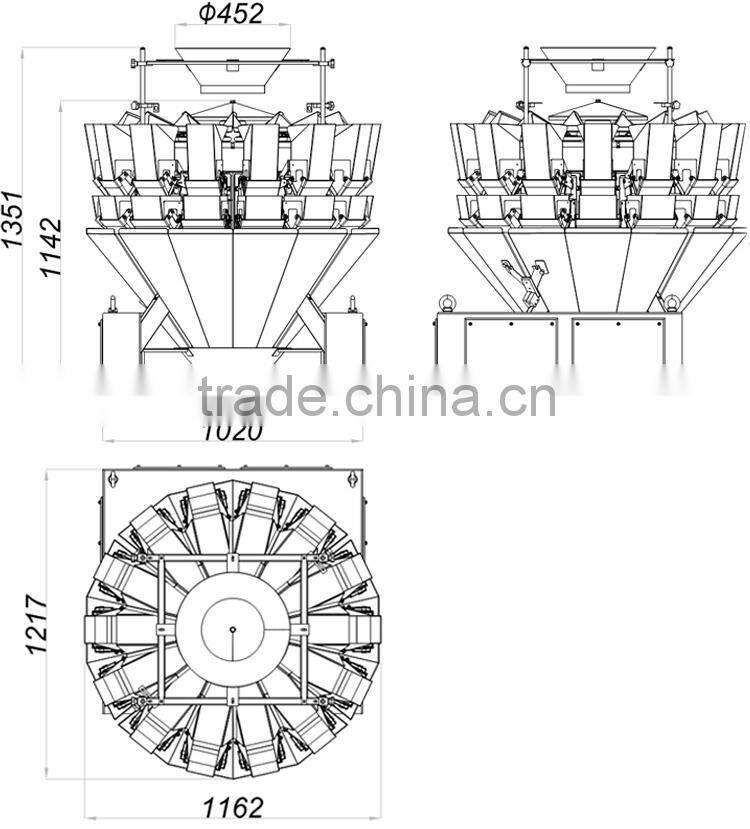 Vertical Packaging Machine With Combination Weigher Snack Packing Machine