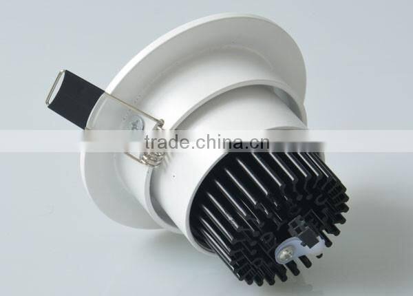 Cold forging aluminum white circle 5 inch 20w recessed cob led light outcut 55mm