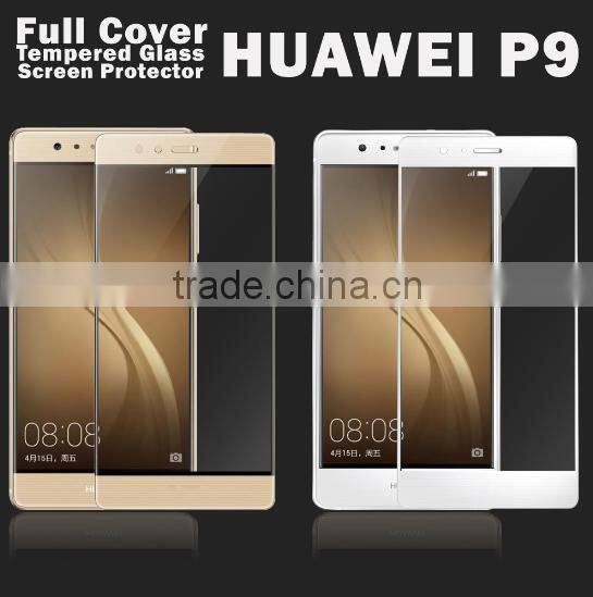Top quality 0.33mm 2.5D Premium ultra thin mobile phone 9H tempered glass for huawei P9 plus screen protector