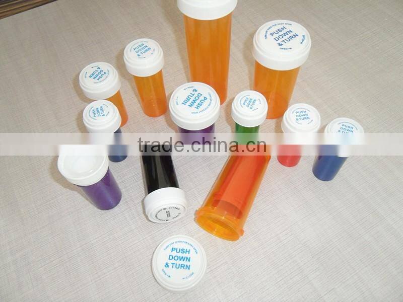 Medicine and Pill Bottles, Vials with Reversible Caps