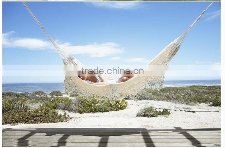Wholesale High-grade Luxury Cotton Portable Outdoor Folding Hanging Hammock