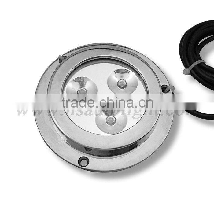 Surface Mount 11-14V DC 6w IP68 underwater yacht light, underwater creatures searchlight, pool light and marine interior light