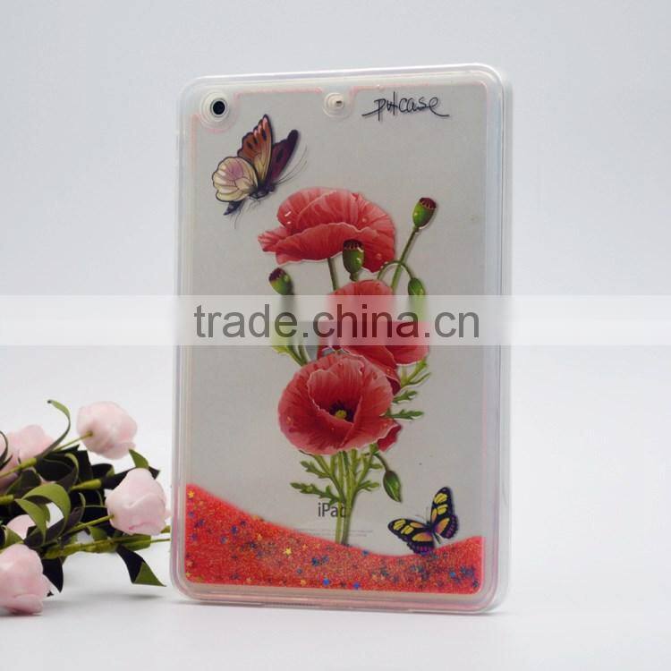 Tranasparent clear liquid rubber case for Ipad mini