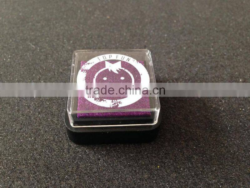 hot sell 3*3 purple plastic ink pad