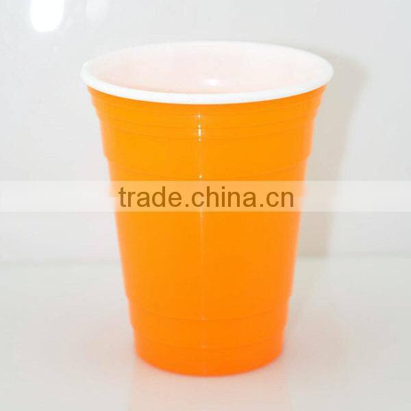 Promotion 16oz double wall plastic party cup