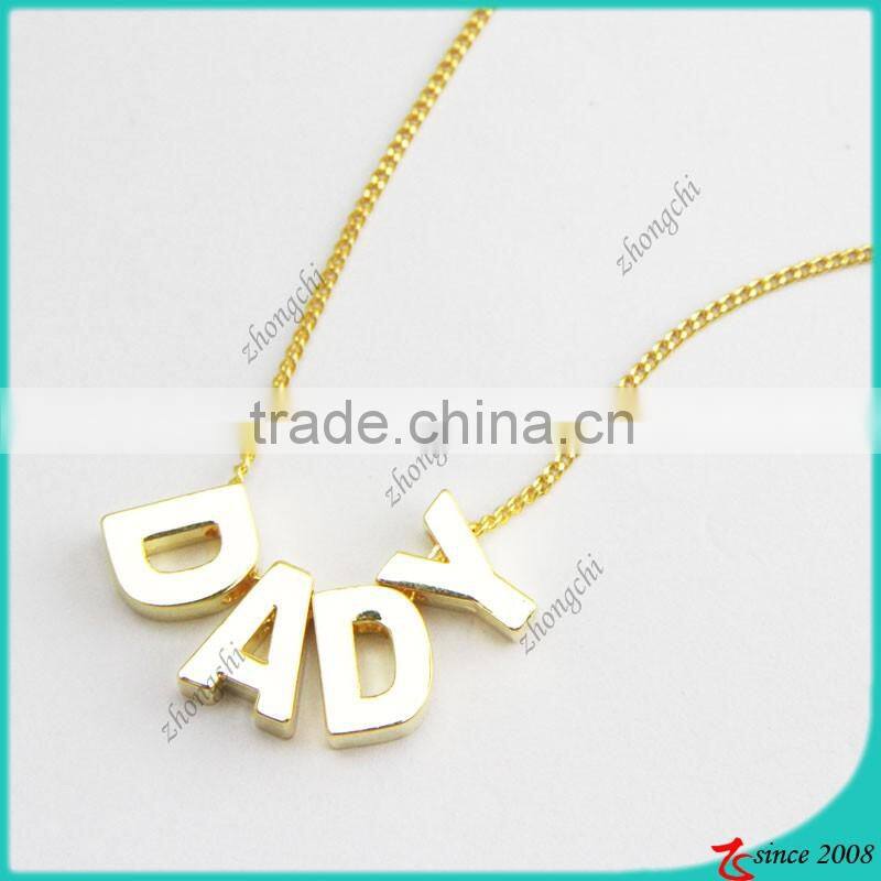 Dady Aphabet Letter Initial Necklace