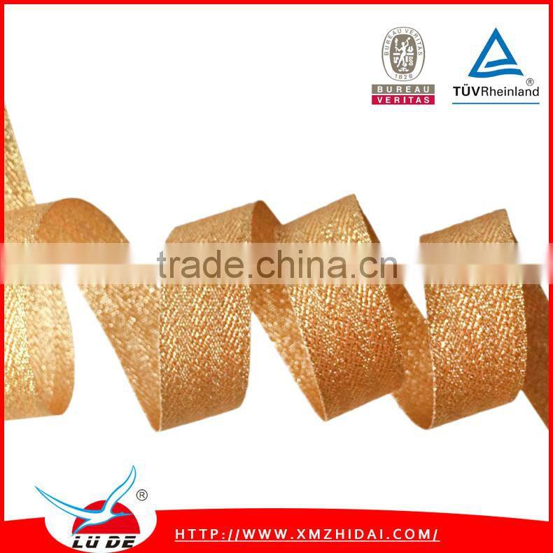 Direct Factory Sale Metallic Glitter Band Gold Ribbon Diy Gift Wrapping Tape