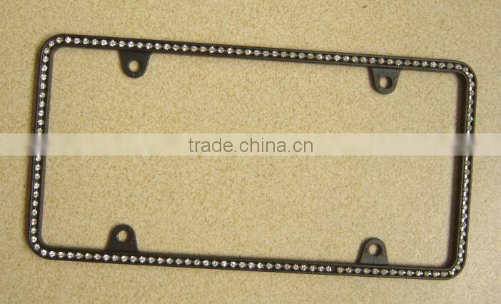 Diamond American Style Car License Plate Frame