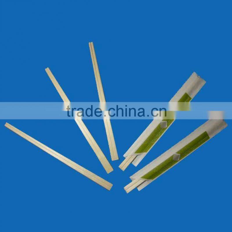 disposable birch chopsticks with paper wrapped