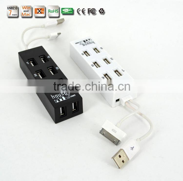 Hi-speed usb por hub, 8 port 480MBPS usb 2.0 hub for IPHONE
