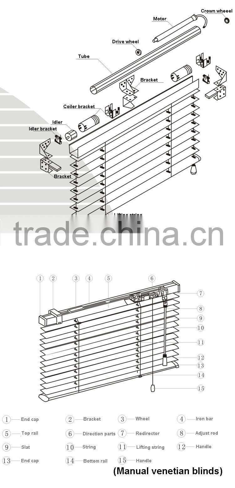 External Somfy Motorize wooden venetian blinds