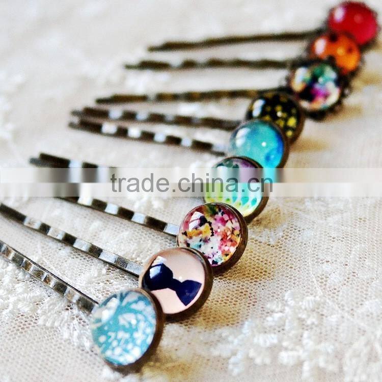 Round Flatback Transparent clear glass cabochons beads!! Loose cabochons