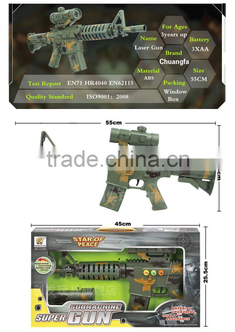 AK-3399B Chico de juguetes-Electric laser gun, plastic infrared gun toys for kid promotion gift