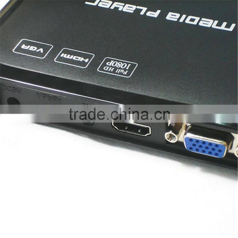 Multifunction mini mobile hard disk full hd media player black/mini full hd 1080p media player