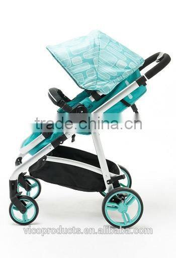 Reversible seat and Suspension air wheels deluxe Baby Stroller 2 in 1