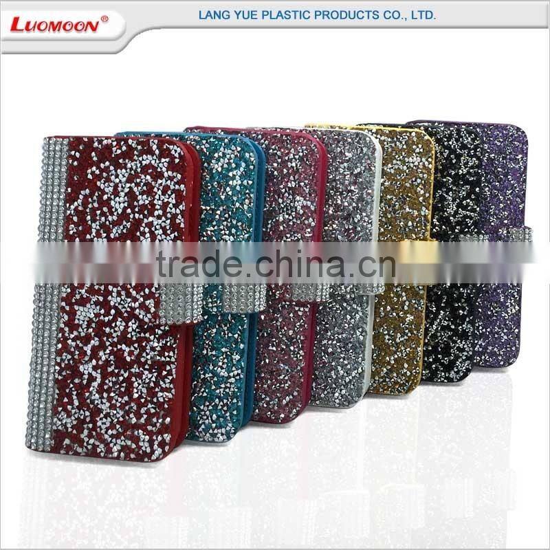 bulk special diamond bling mobile phone case with card slot for htc