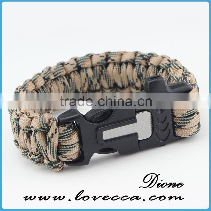 factory direct sales braided survival paracord bracelet manufacturer