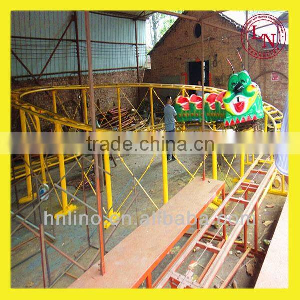 Green worm train !! Amusement park children's model electric train for sale