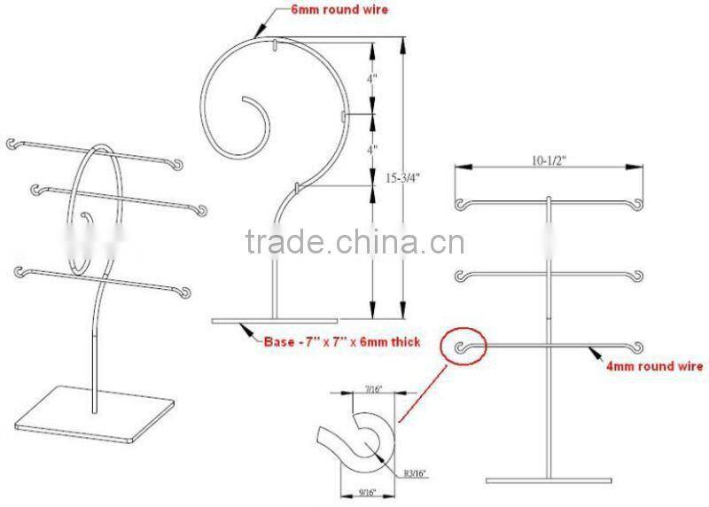 3 Tier jewelry display stand/ Store fixture jewelry stand