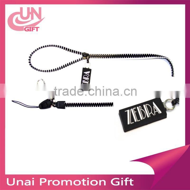 2016 Newest Custom Zipper Lanyard Accept Any Design