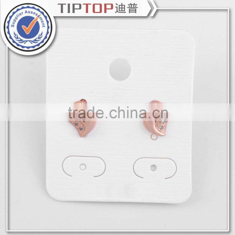 2015 New Fashion Women/Girl 18k Rose pink Gold Champagne real Zircon love heart Dangle Earrings Jewelry wholesale