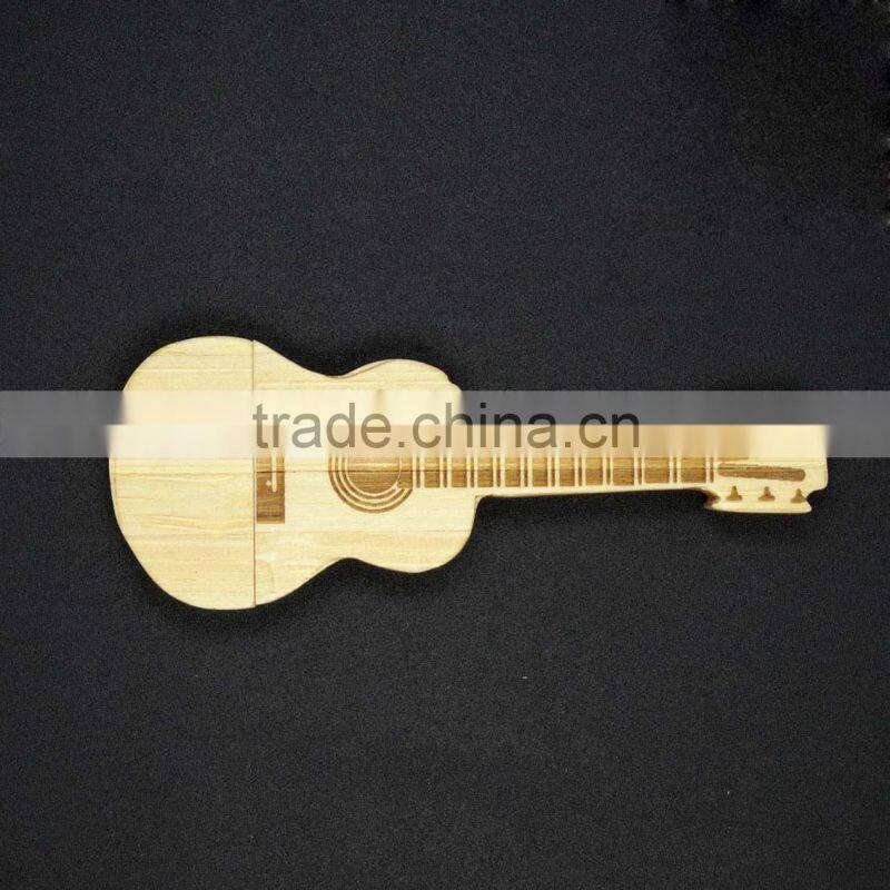 bamboo wooden guitar usb flash drive guitar shaped usb