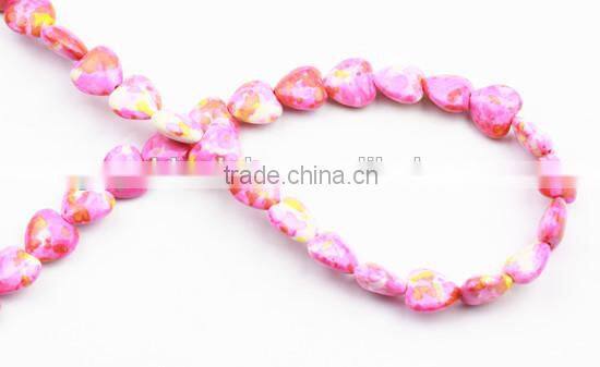 Wholesale Synthetic Stone Hearts Gemstone Beads