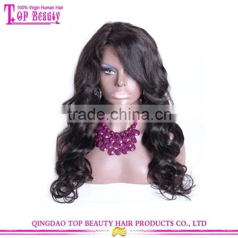 High quality loose wave virgin hair ponytail lace front wig wholesale virgin brazilian front lace wig