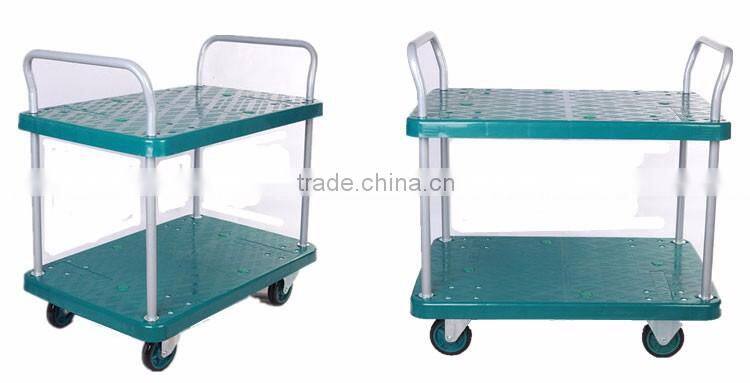 300kg 2 layers plastic book trolley used in the library