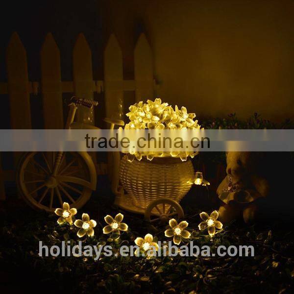 7M 50 LED Purple Blossom Decorative Gardens Fairy String Solar Lights