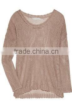 15JWL0214 woman knit linen sweater