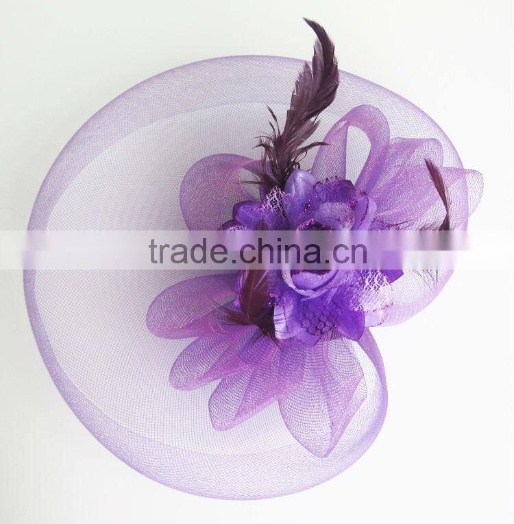 MYLOVE purple veil feather hat fascinations halloween costumes MLSM007
