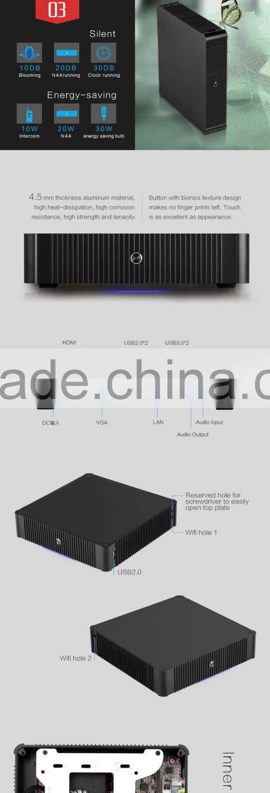Mini PC Server Media Windows 8 intel core i3 i5 i7 mini pc Broadwell NUC Computer 12V Core ubuntu mini pc