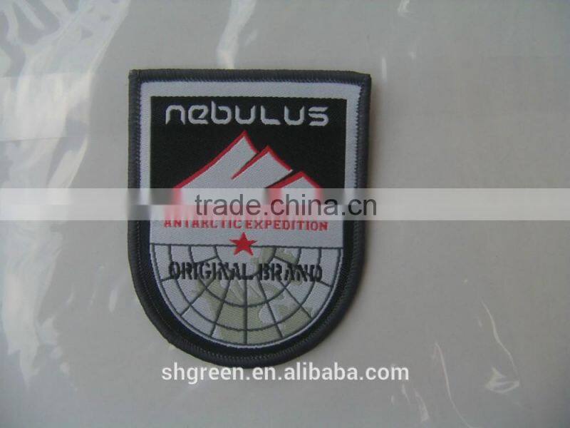 laser cut round taffeta woven labels for gloves