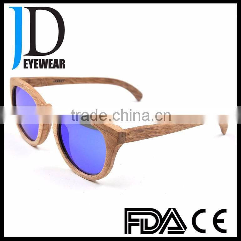 Hot Sell Natural Rose Wood sunglasses with metal hinges Wooden Sunglasses2016