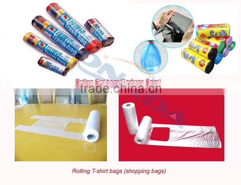 GBDR700 Micro-computer Controlled Plastic Garbage Roll Bag/Plastic T-shirt Roll Bag Making Machine