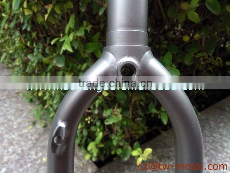 Titanium road bicycle fork titanium fat & cruiser bicycle front fork with disc brake