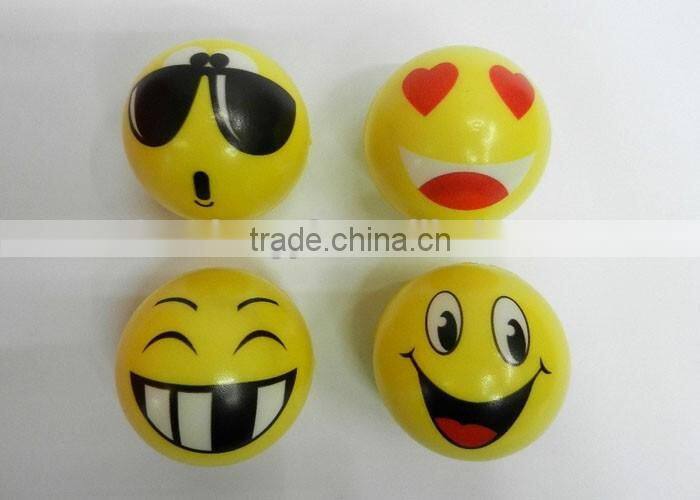 face one side children toy balls Soft anti stress ball,PU foam Ball
