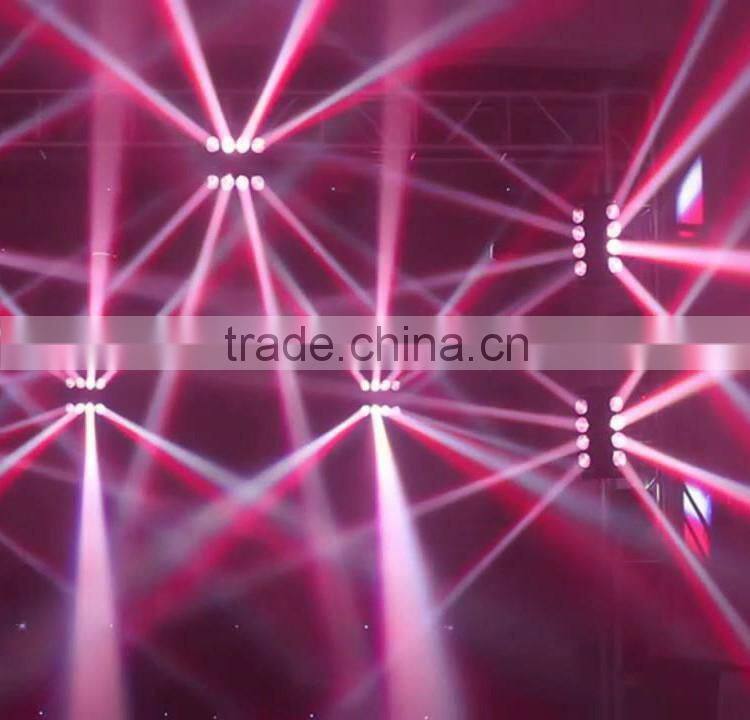 100% Factory Direct Sale White 8x10w or 4in1 RGBW 8pcs 12w Spider Surge 8 Sweeping LED Beam Effect