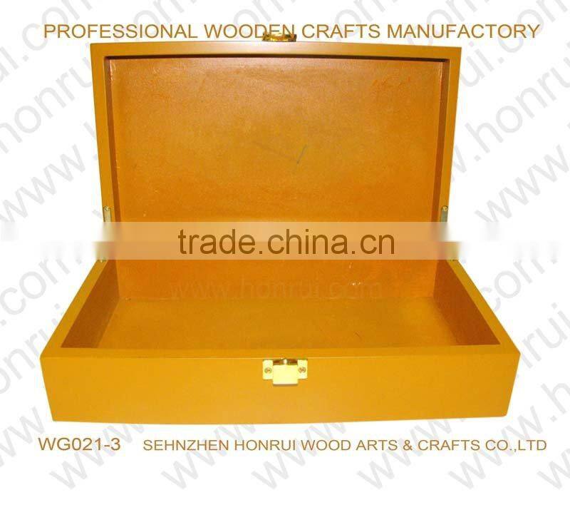 Honrui matt wooden craft box WG021